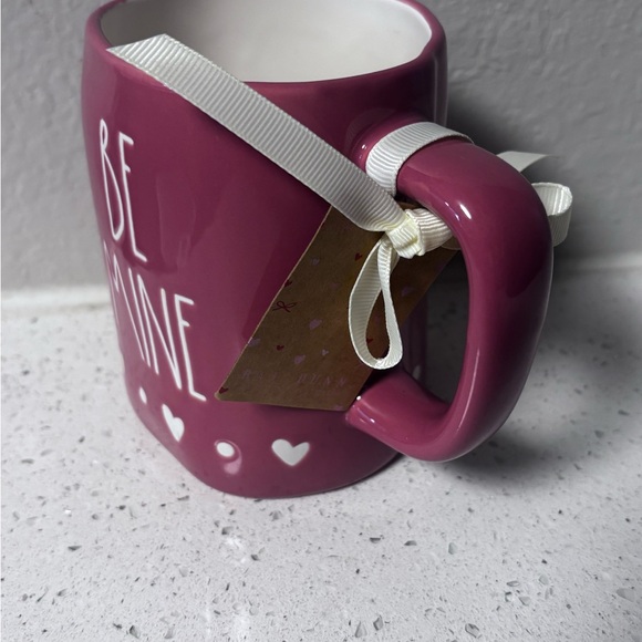 Rae Dunn Be Mine Mug in Rich Pink - Picture 2 of 3